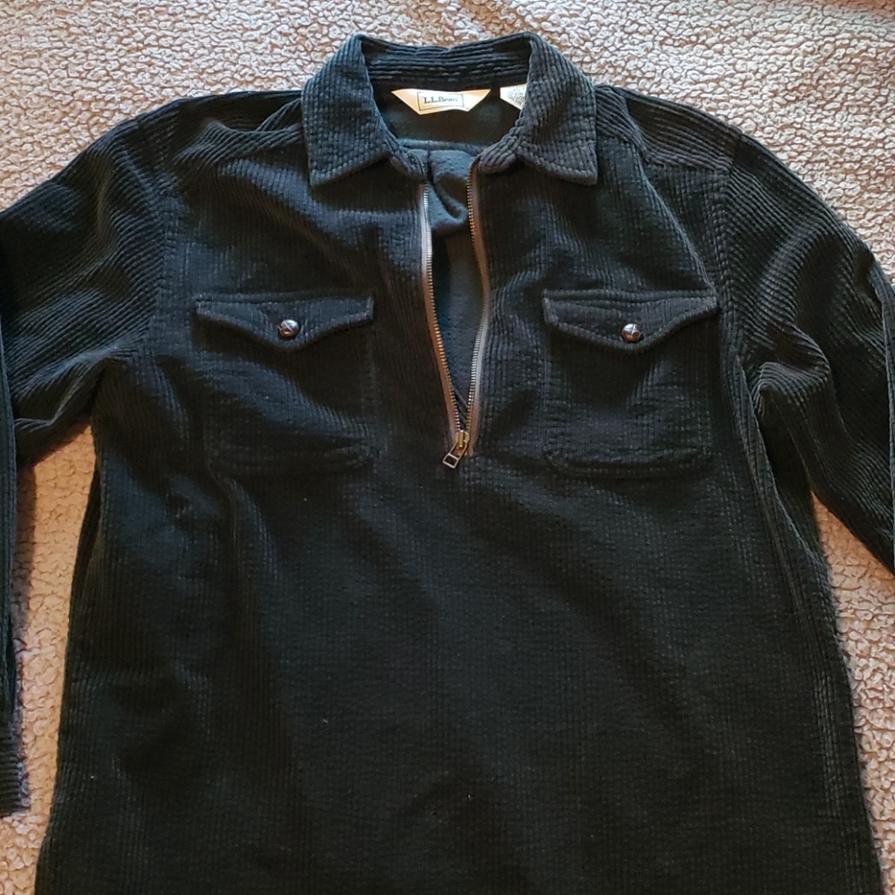 L.L. Bean 1/2 Zip Corduroy Pullover